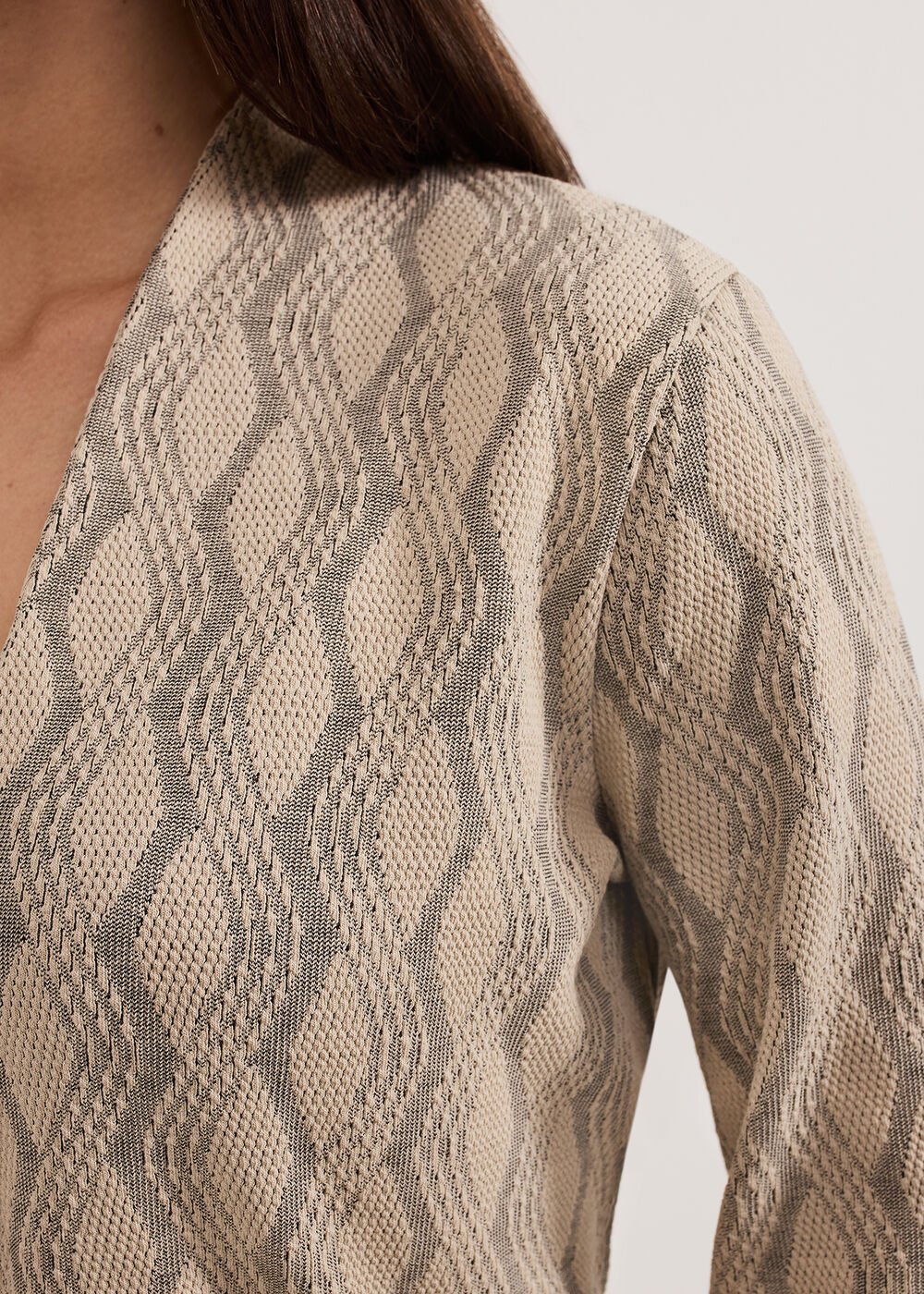 Rena V Neck Top - Stone