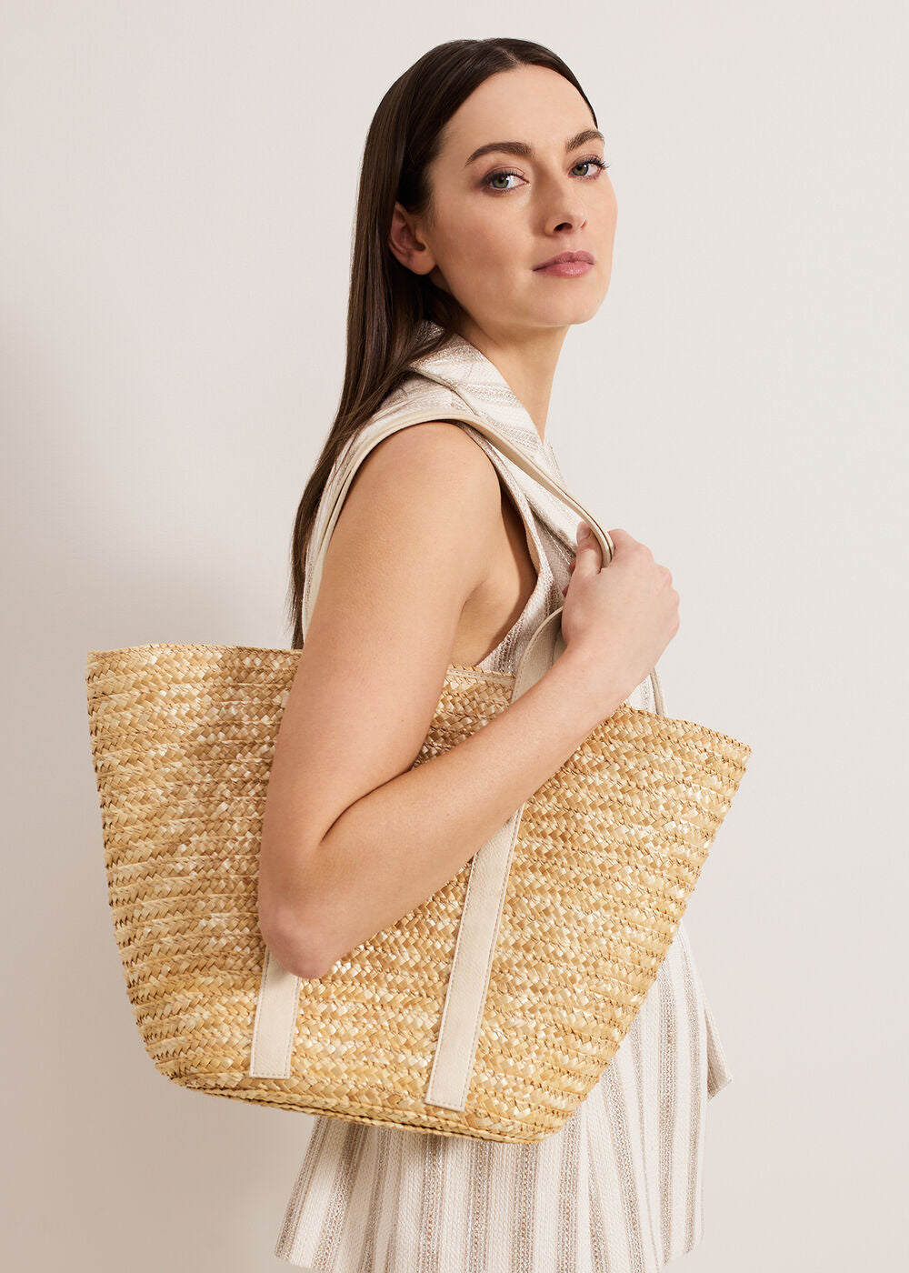 Straw Shoulder Bag - Natural