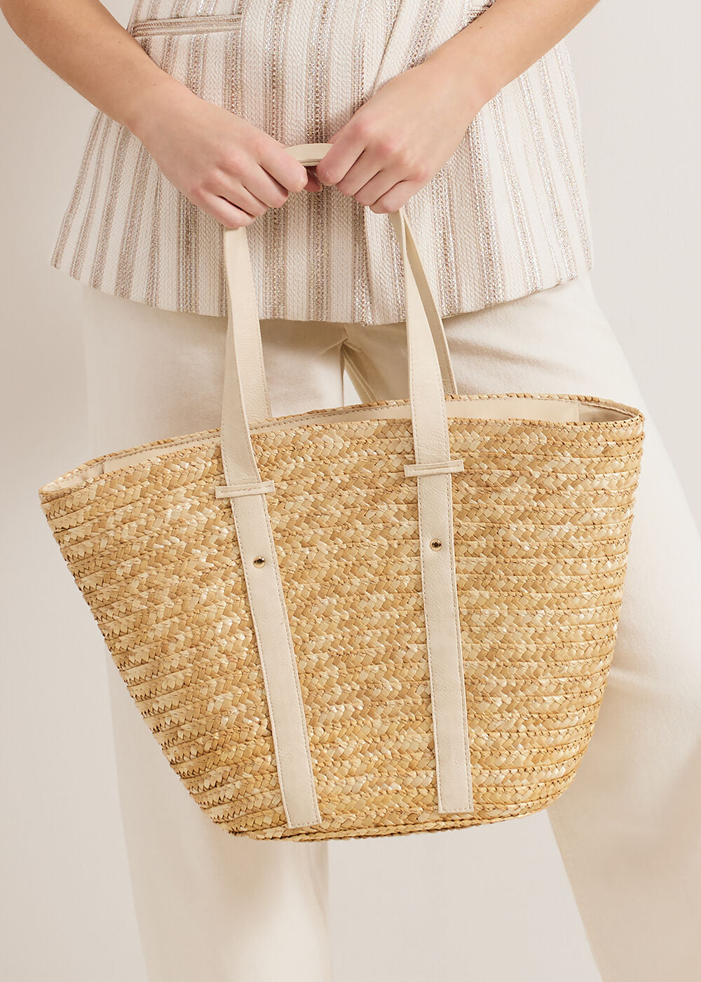 Straw Shoulder Bag - Natural