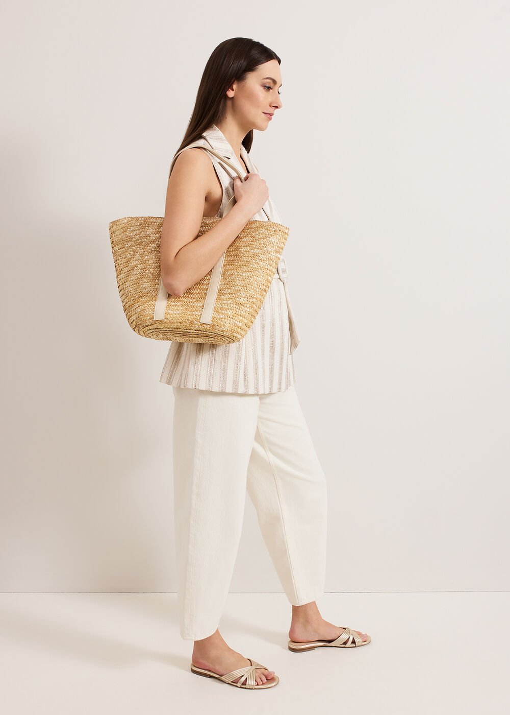 Straw Shoulder Bag - Natural
