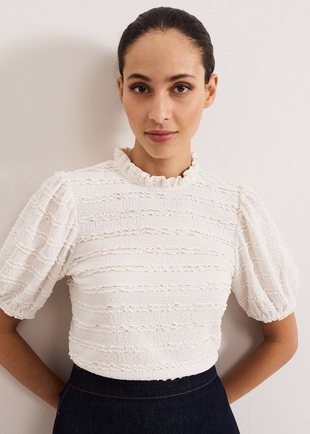 Samiha Lace Top - Cream