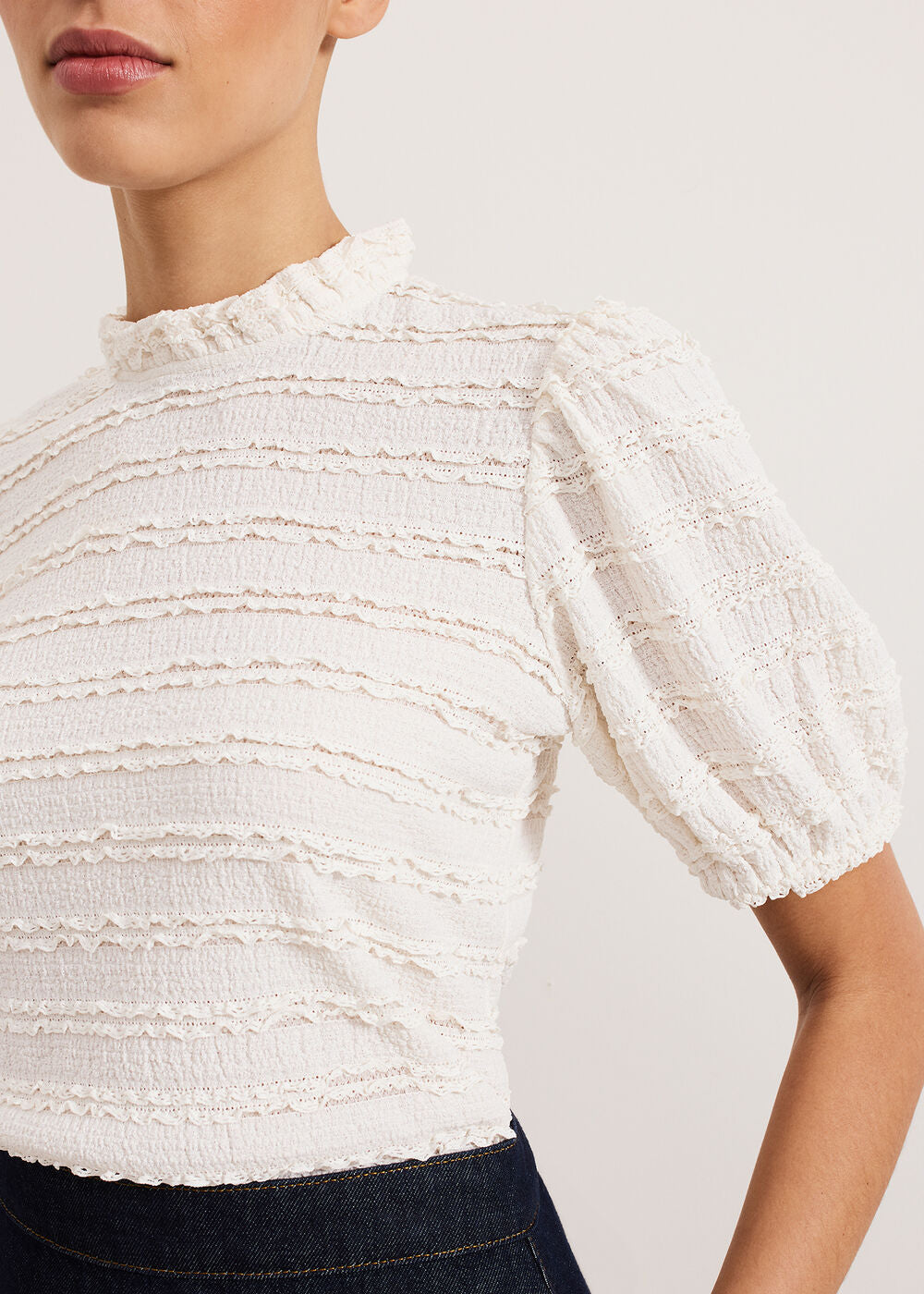 Samiha Lace Top - Cream