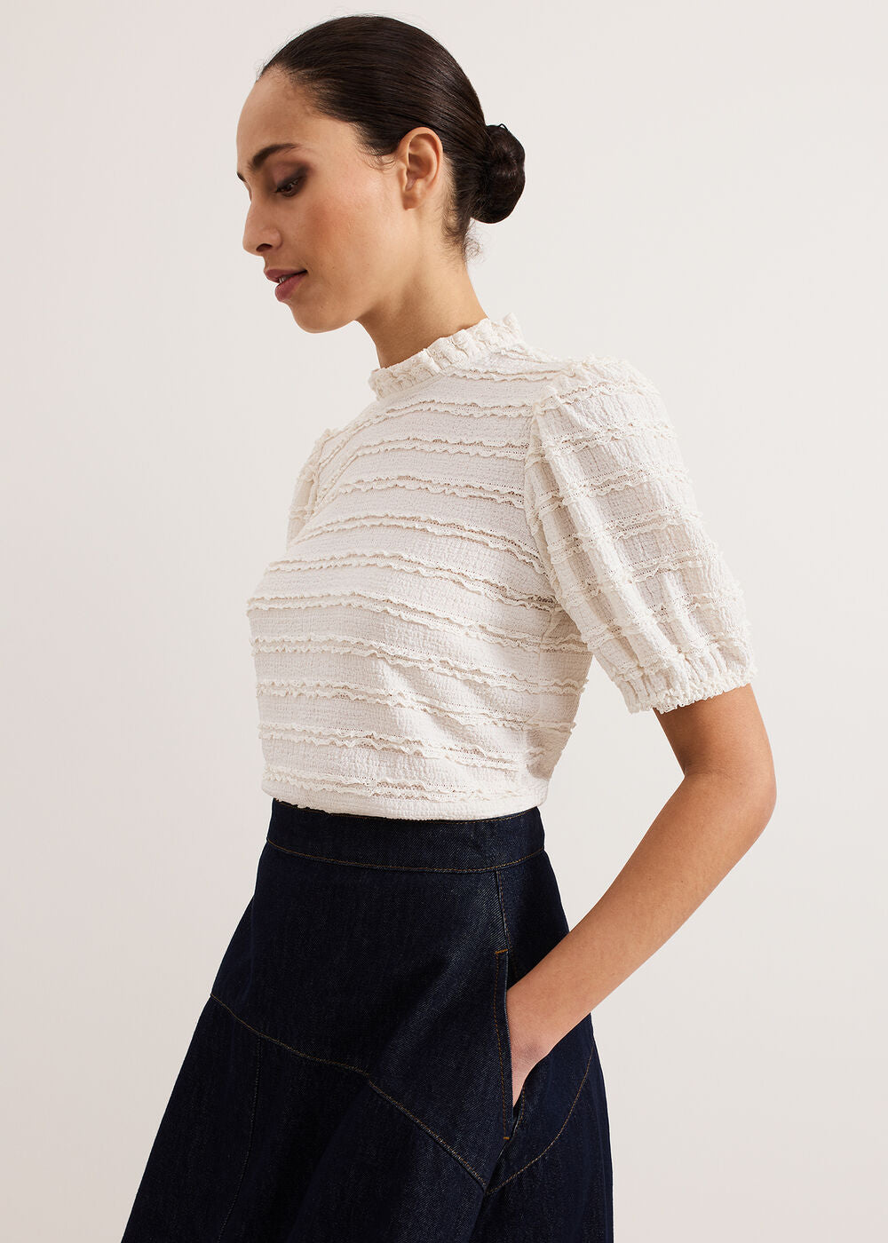 Samiha Lace Top - Cream