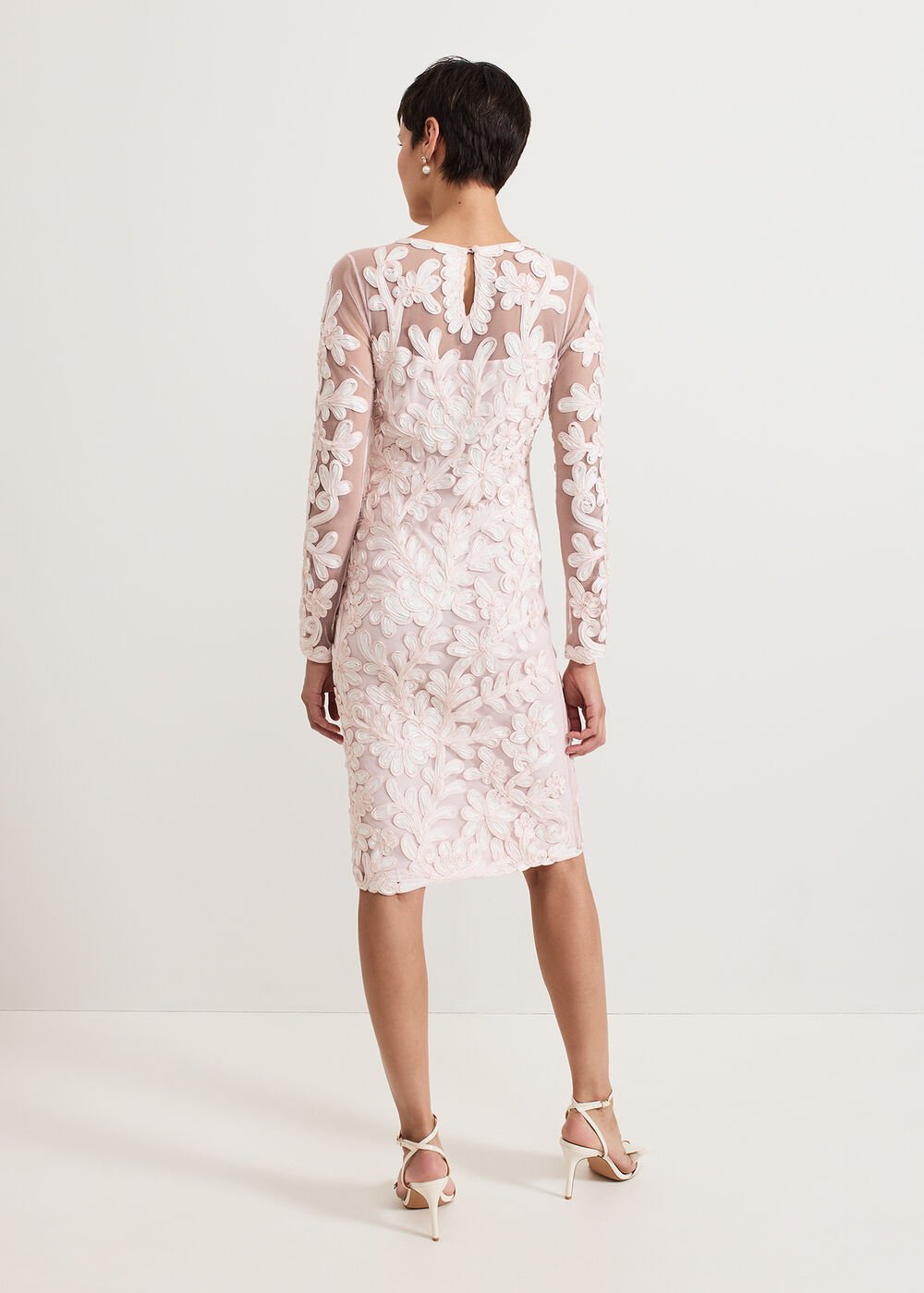 Annika Midi Dress - Pale Pink