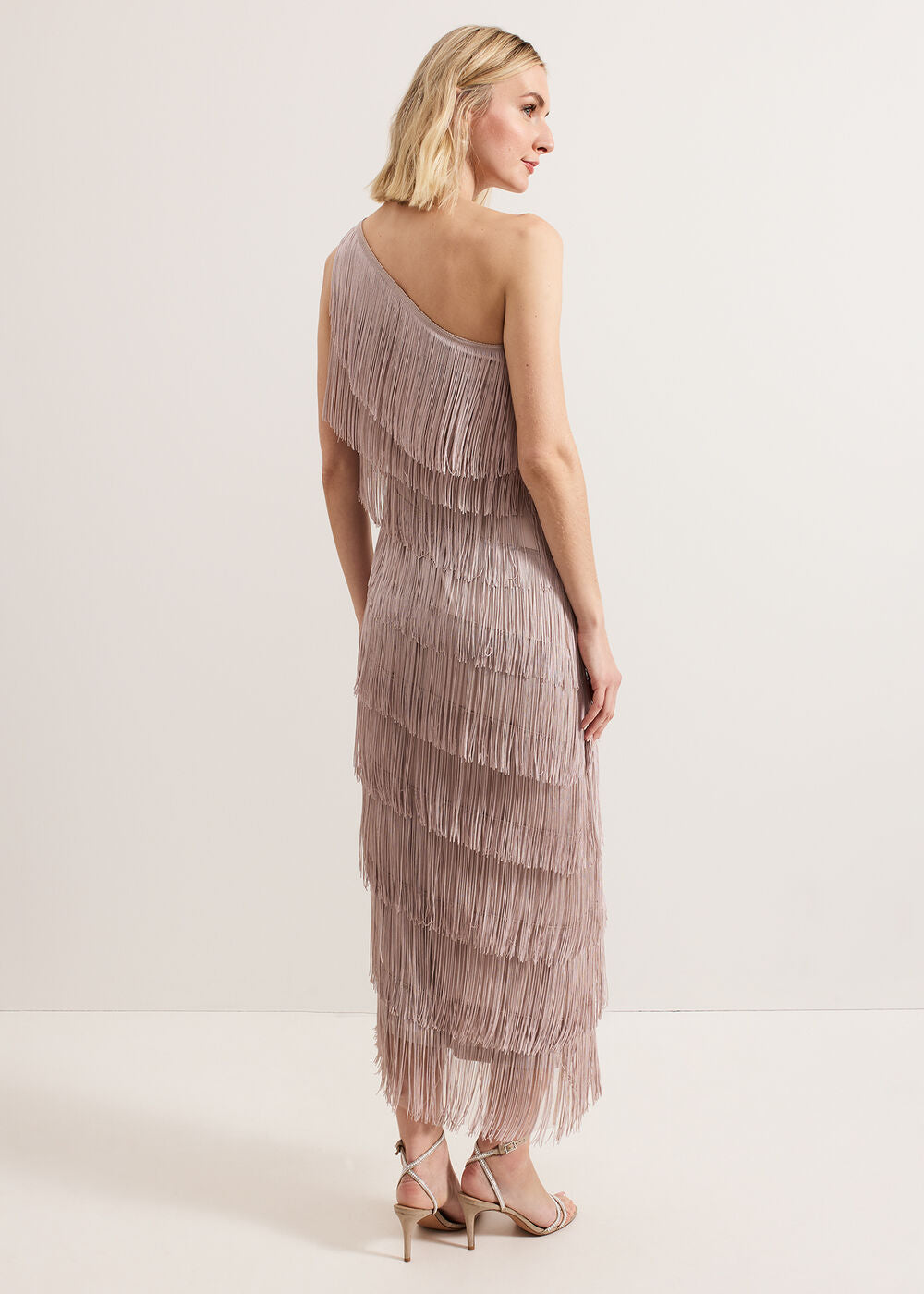 Amity Fringe Dress - Latte