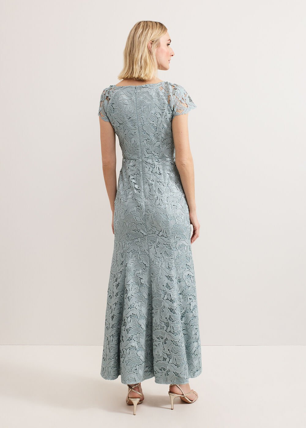 Phia Tux Lace Dress - Eau De Nil