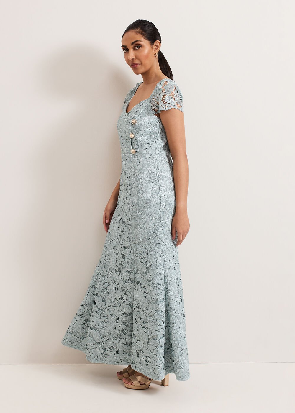 Petite Phia Dress - Eau De Nil