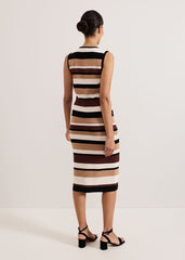 Louisa Stripe Skirt - Neutral