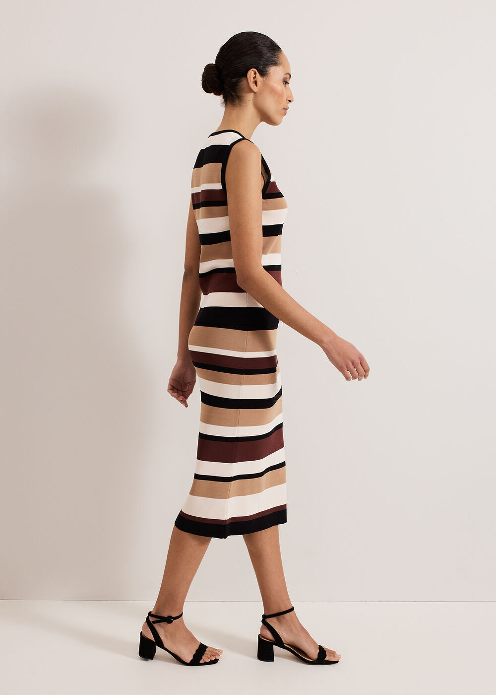 Louisa Stripe Skirt - Neutral