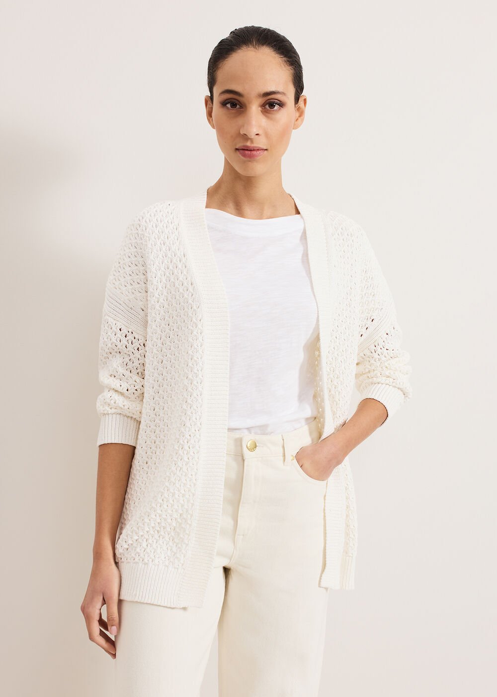 Antonia Stitch Cardi - Ivory