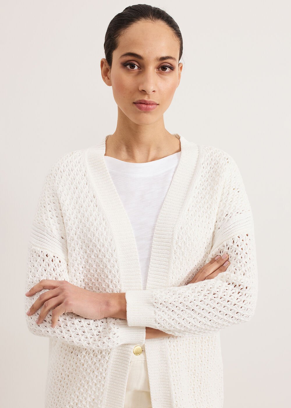 Antonia Stitch Cardi - Ivory
