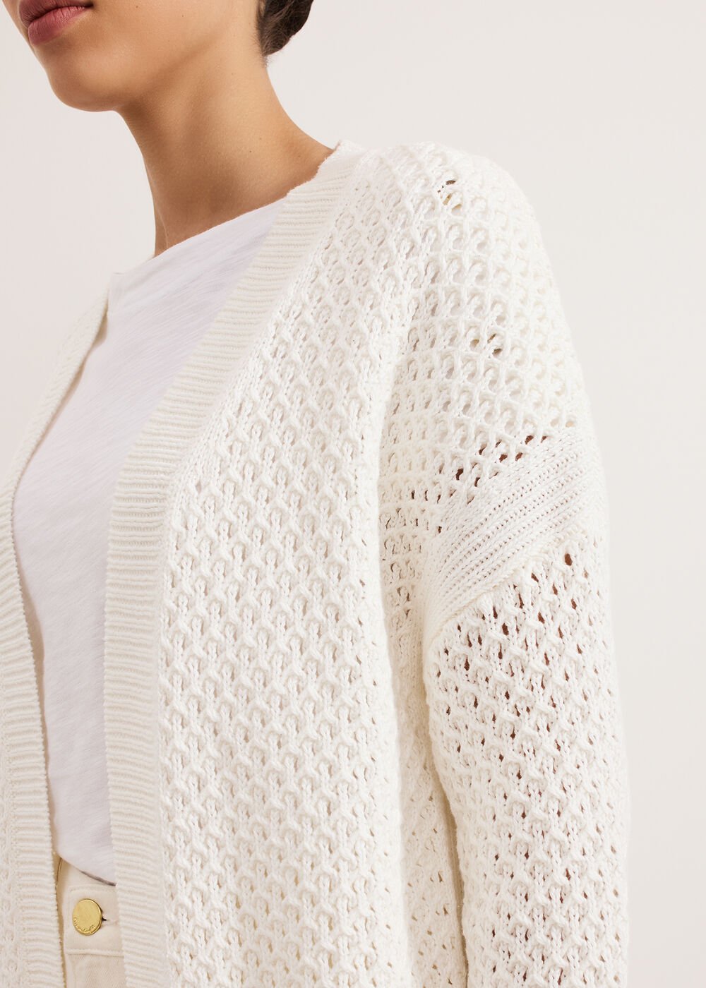Antonia Stitch Cardi - Ivory