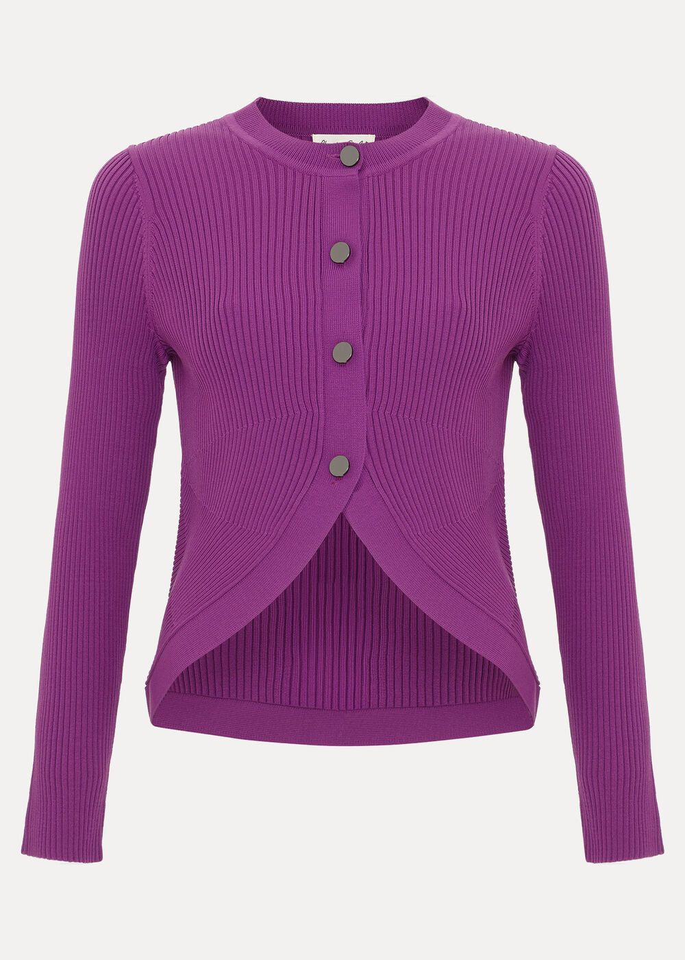 Sharna Button Shrug - Purple