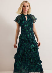 Haisley Silk Dress - Green