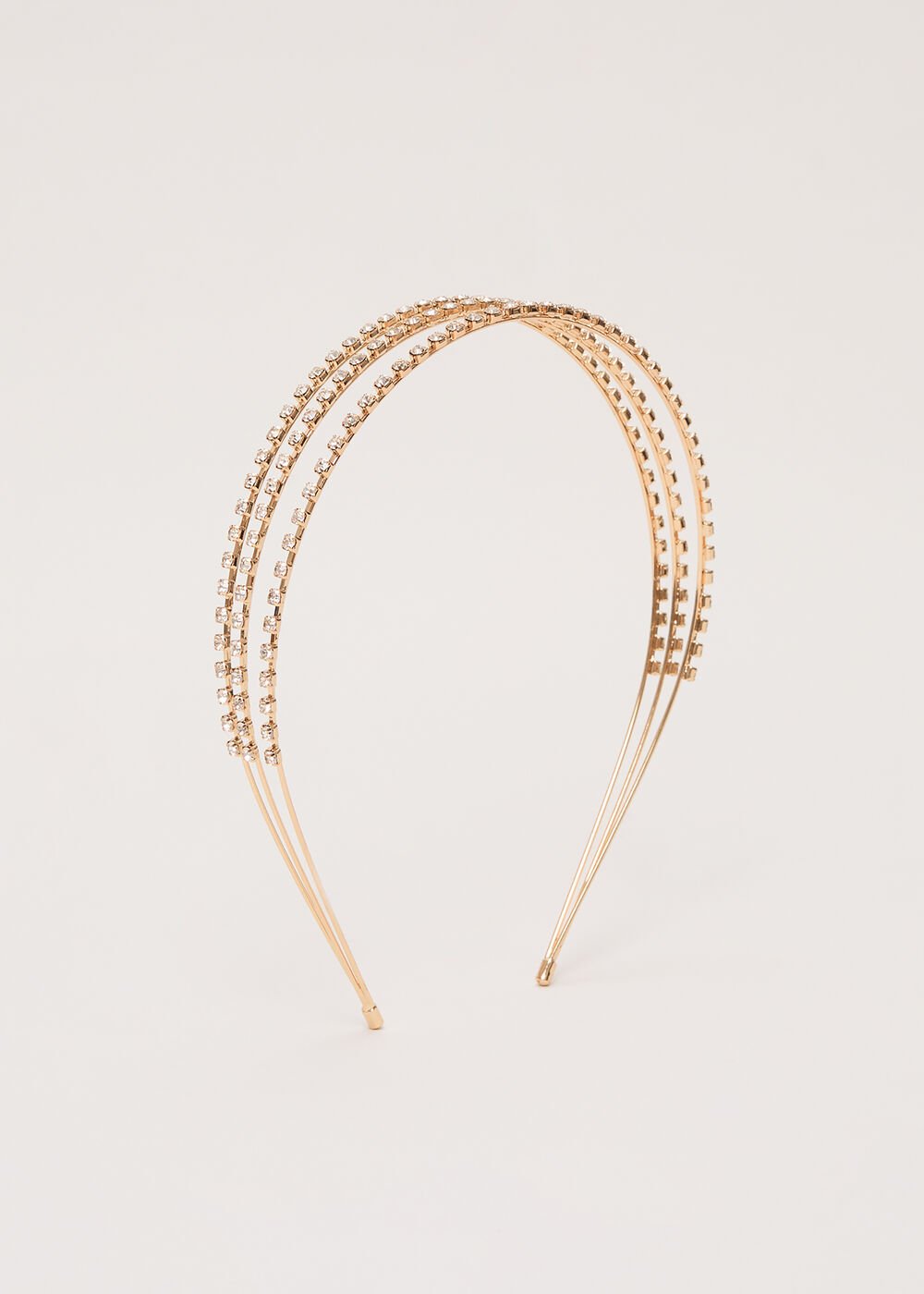 Metal Stone Headband - Gold