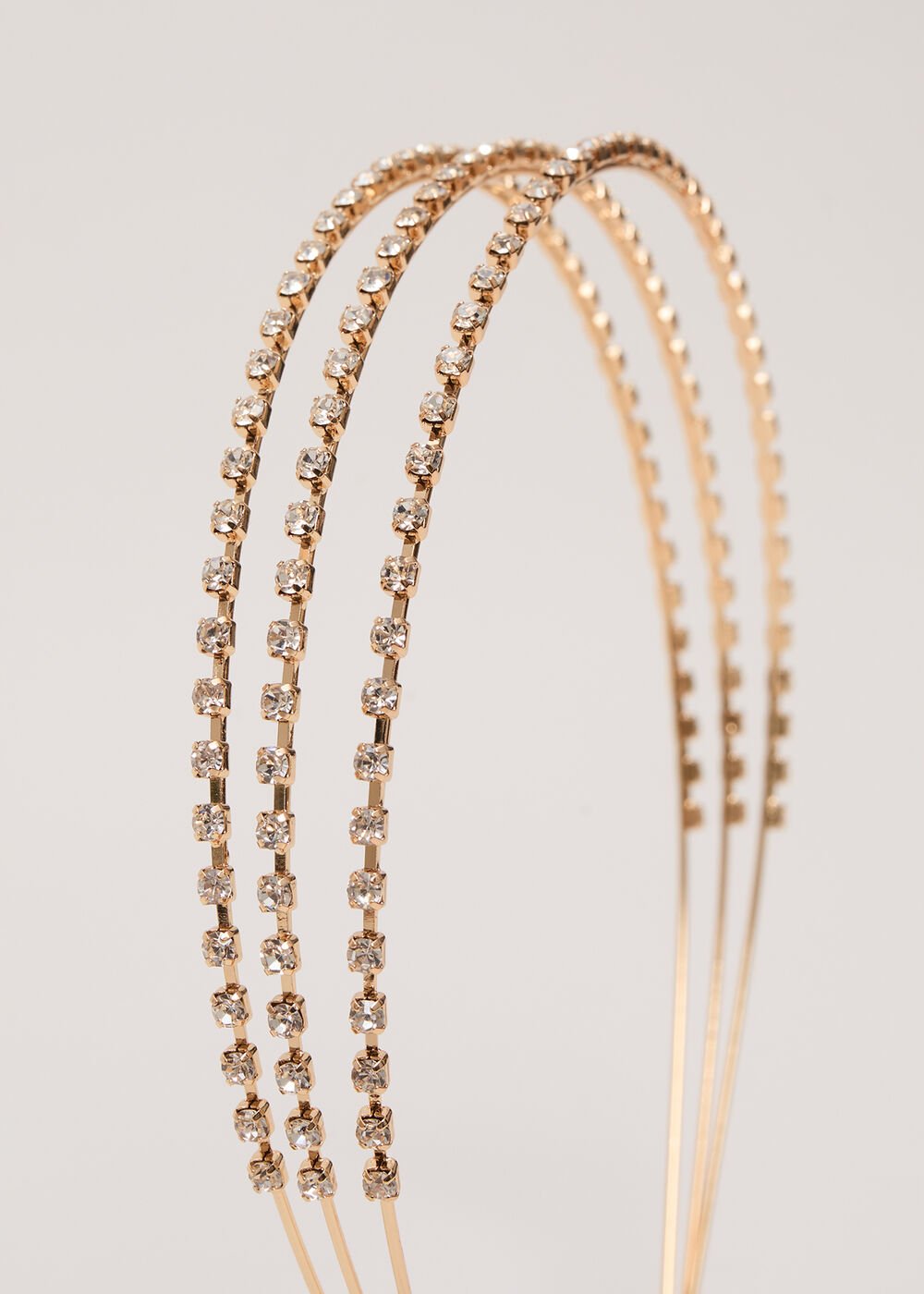 Metal Stone Headband - Gold