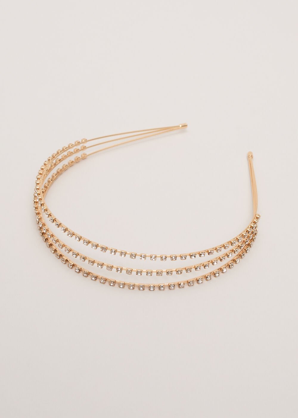Metal Stone Headband - Gold