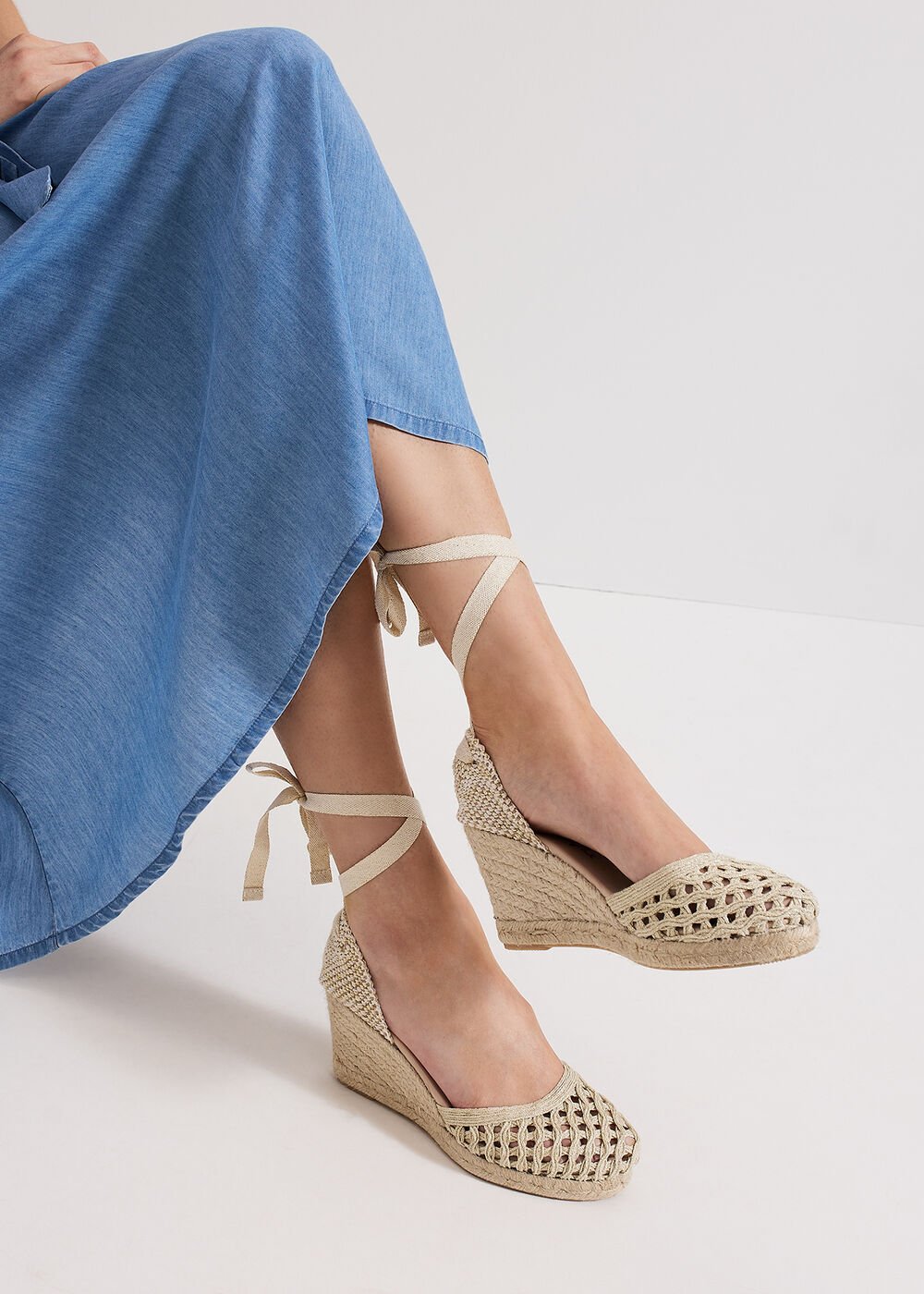 Wedge Espadrille - Gold