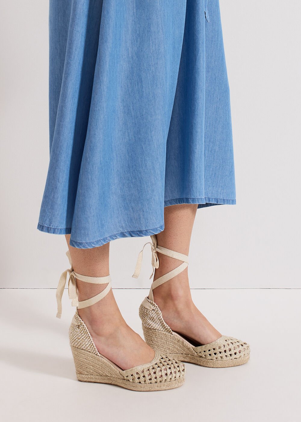 Wedge Espadrille - Gold