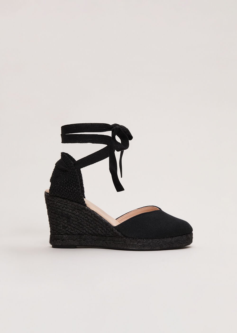 Canvas Wedge Espadrille - Black