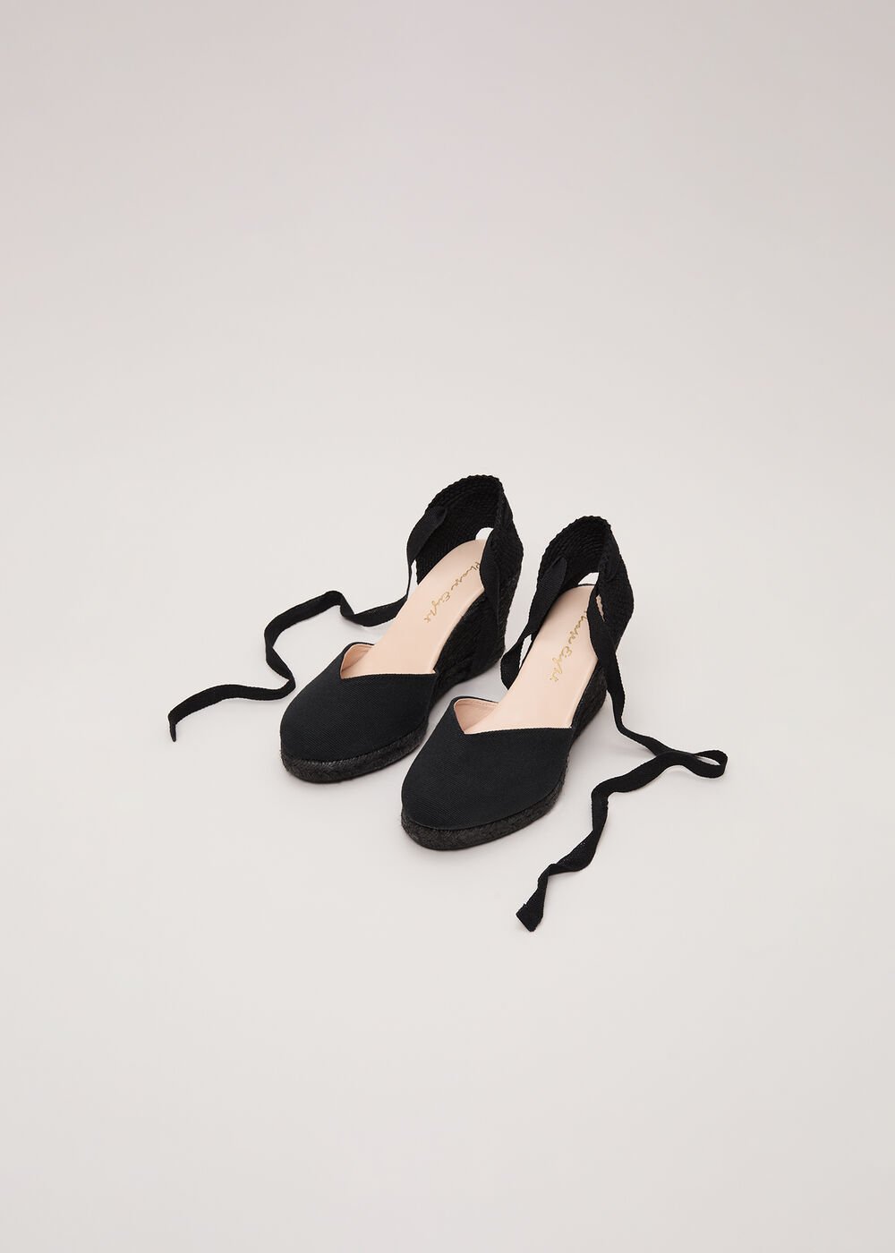 Canvas Wedge Espadrille - Black