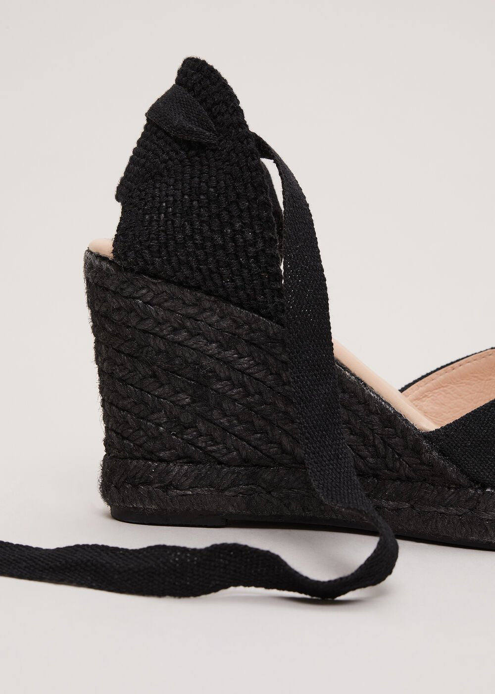 Canvas Wedge Espadrille - Black