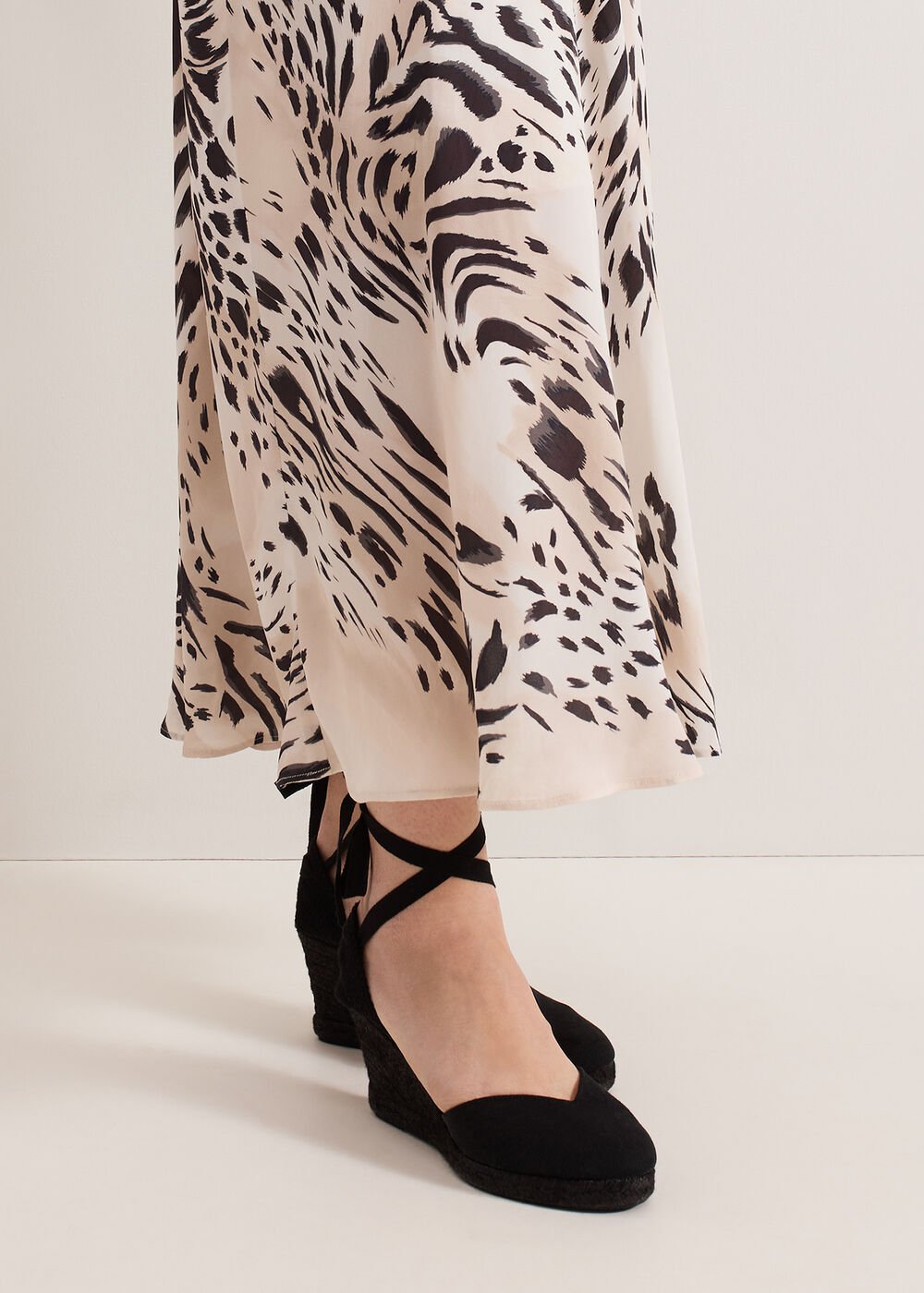 Canvas Wedge Espadrille - Black