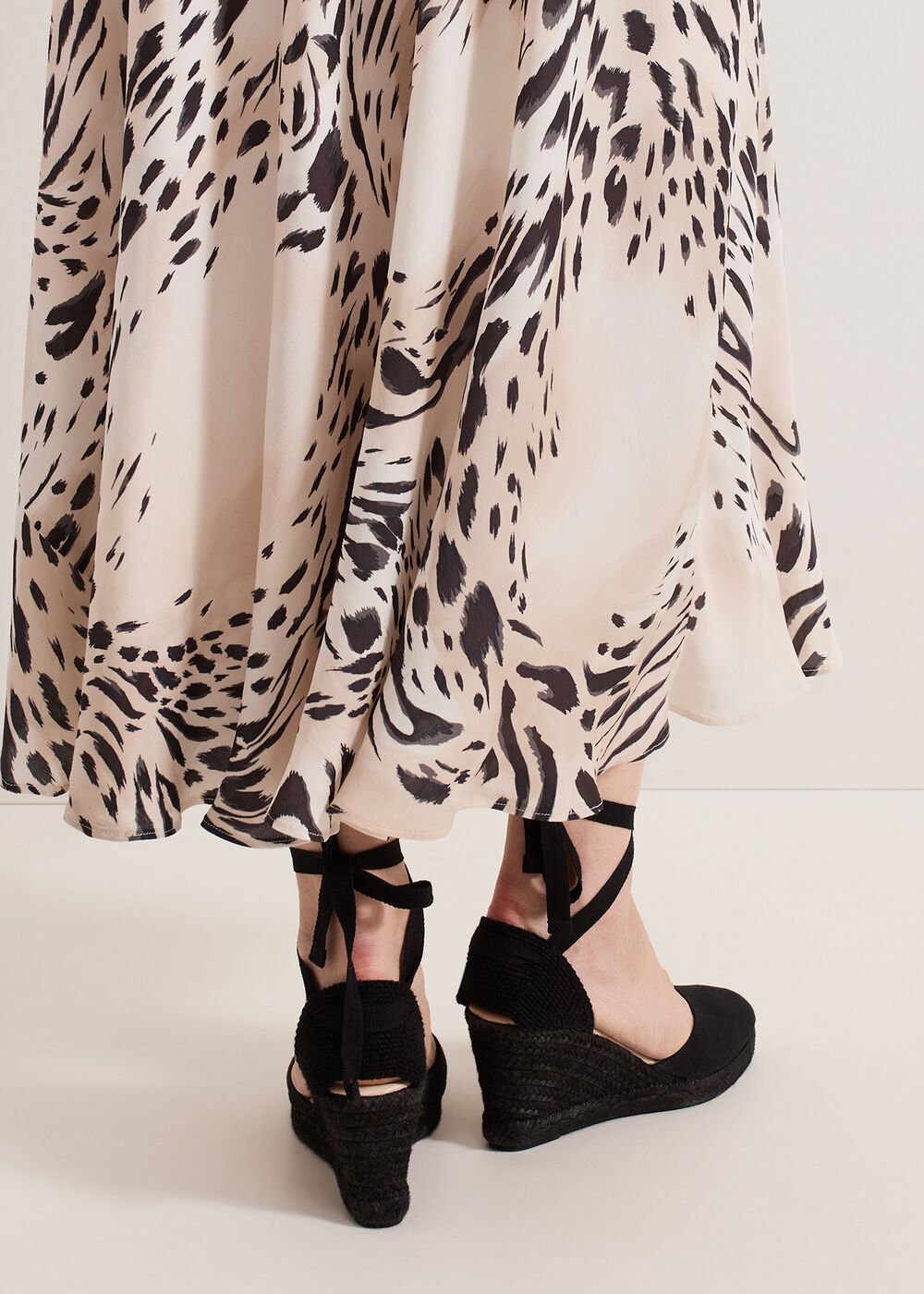 Canvas Wedge Espadrille - Black