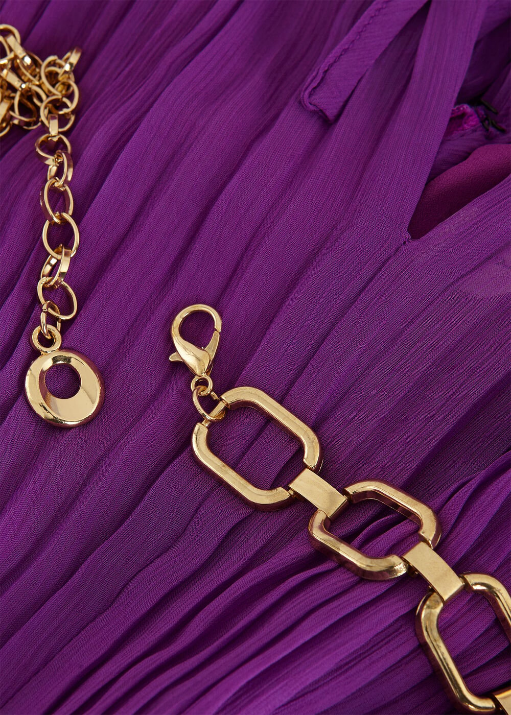 Amal Pleated Dress - Purple
