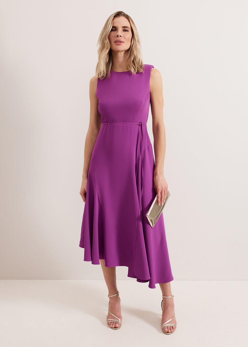 Maya Plain Dress - Purple