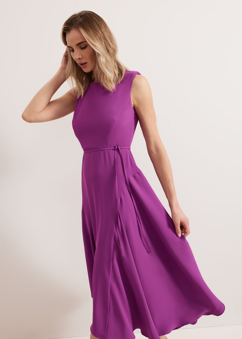 Maya Plain Dress - Purple