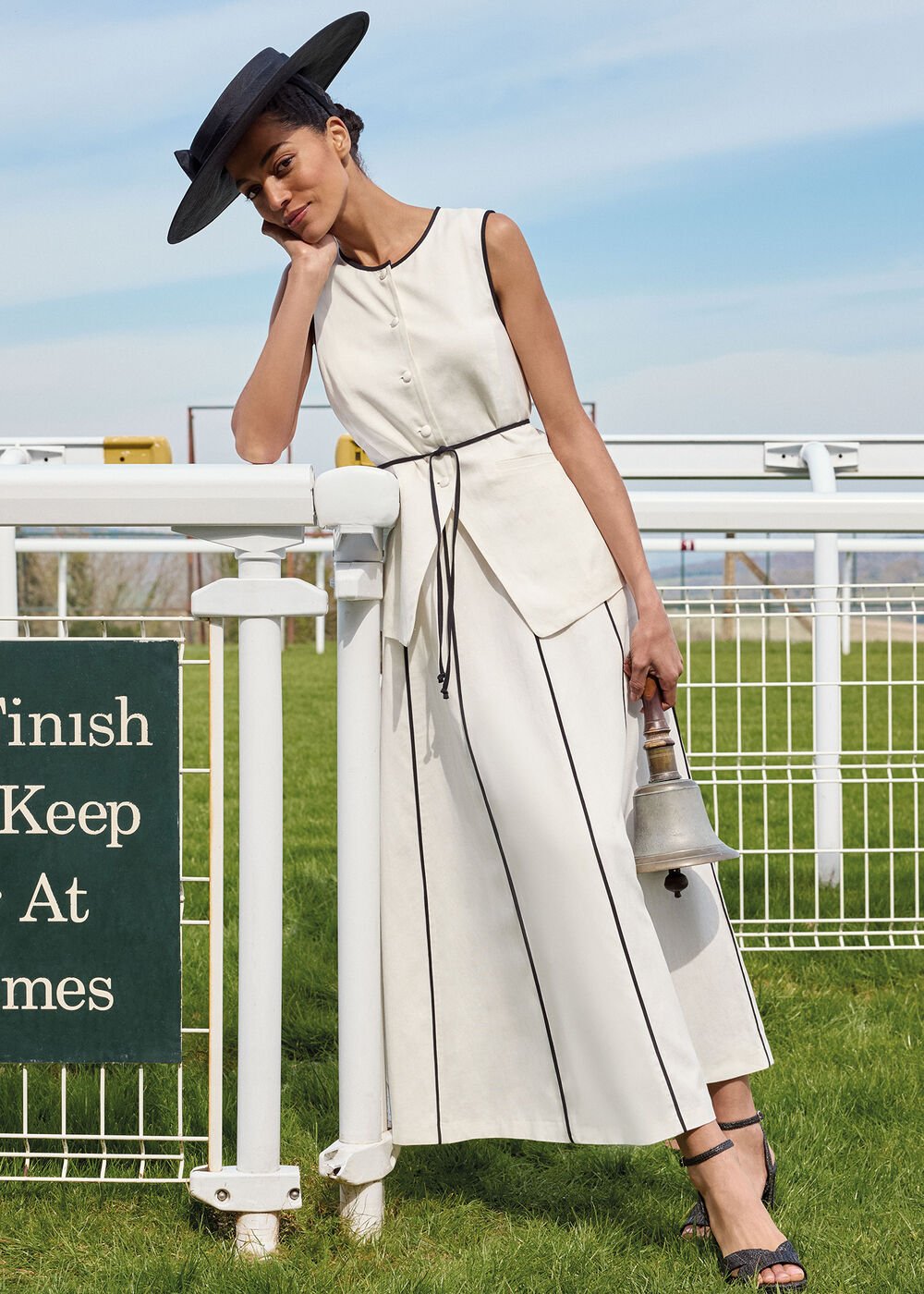 Rhoden Linen Skirt - White