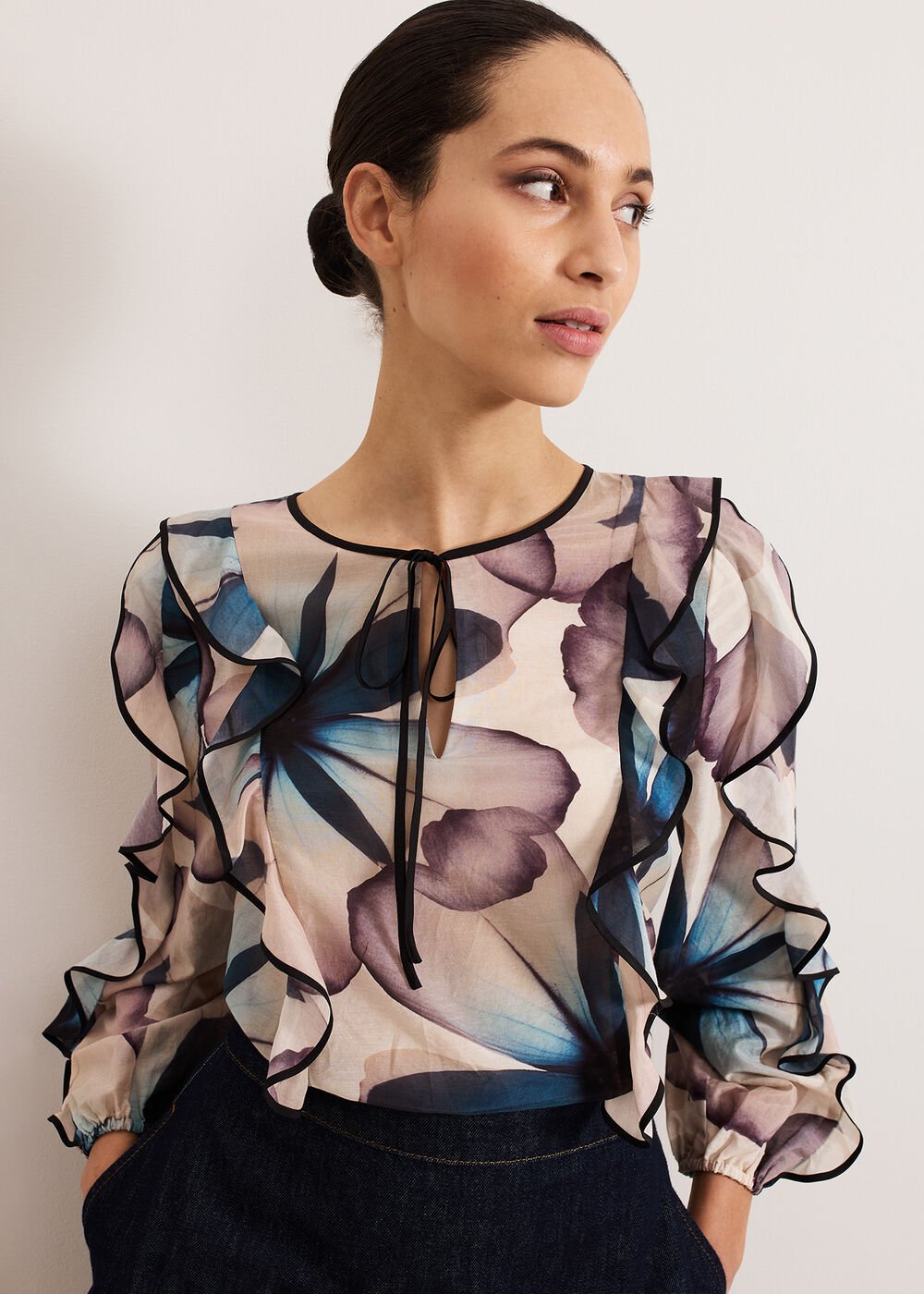 Cosmos Silk Blouse - Multi-Coloured
