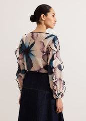 Cosmos Silk Blouse - Multi-Coloured