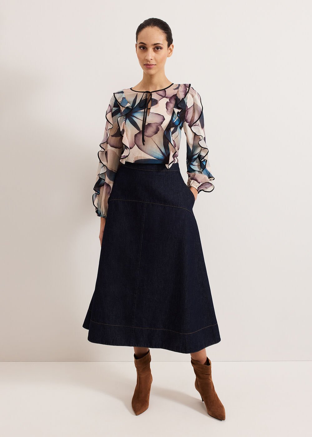 Cosmos Silk Blouse - Multi-Coloured