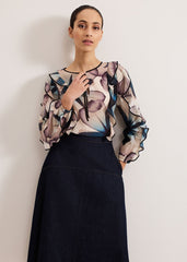 Cosmos Silk Blouse - Multi-Coloured