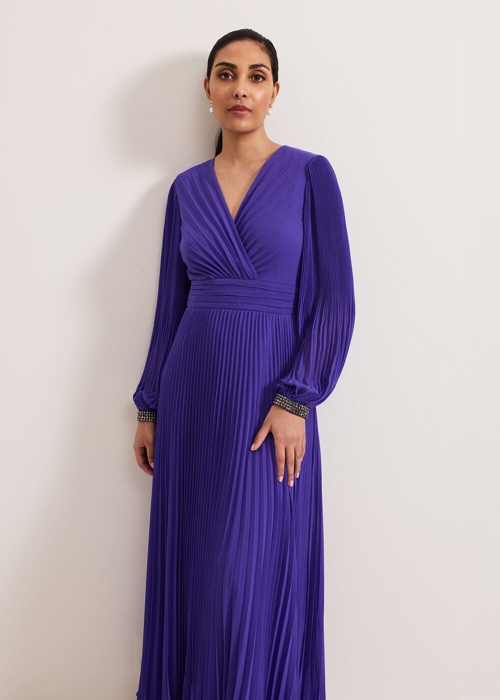 Petite Beaded Dress - Purple