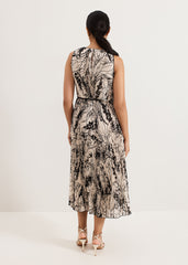 Petite Sandra Dress - Black/Ivory