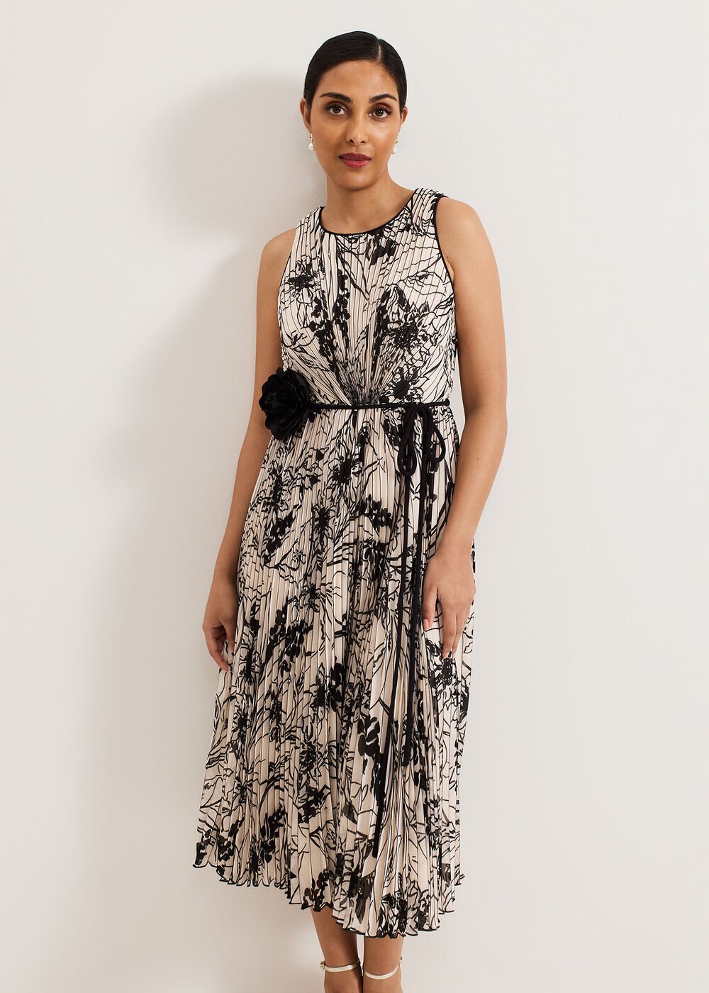 Petite Sandra Dress - Black/Ivory