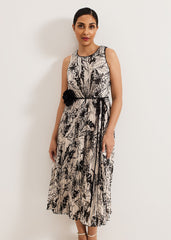 Petite Sandra Dress - Black/Ivory