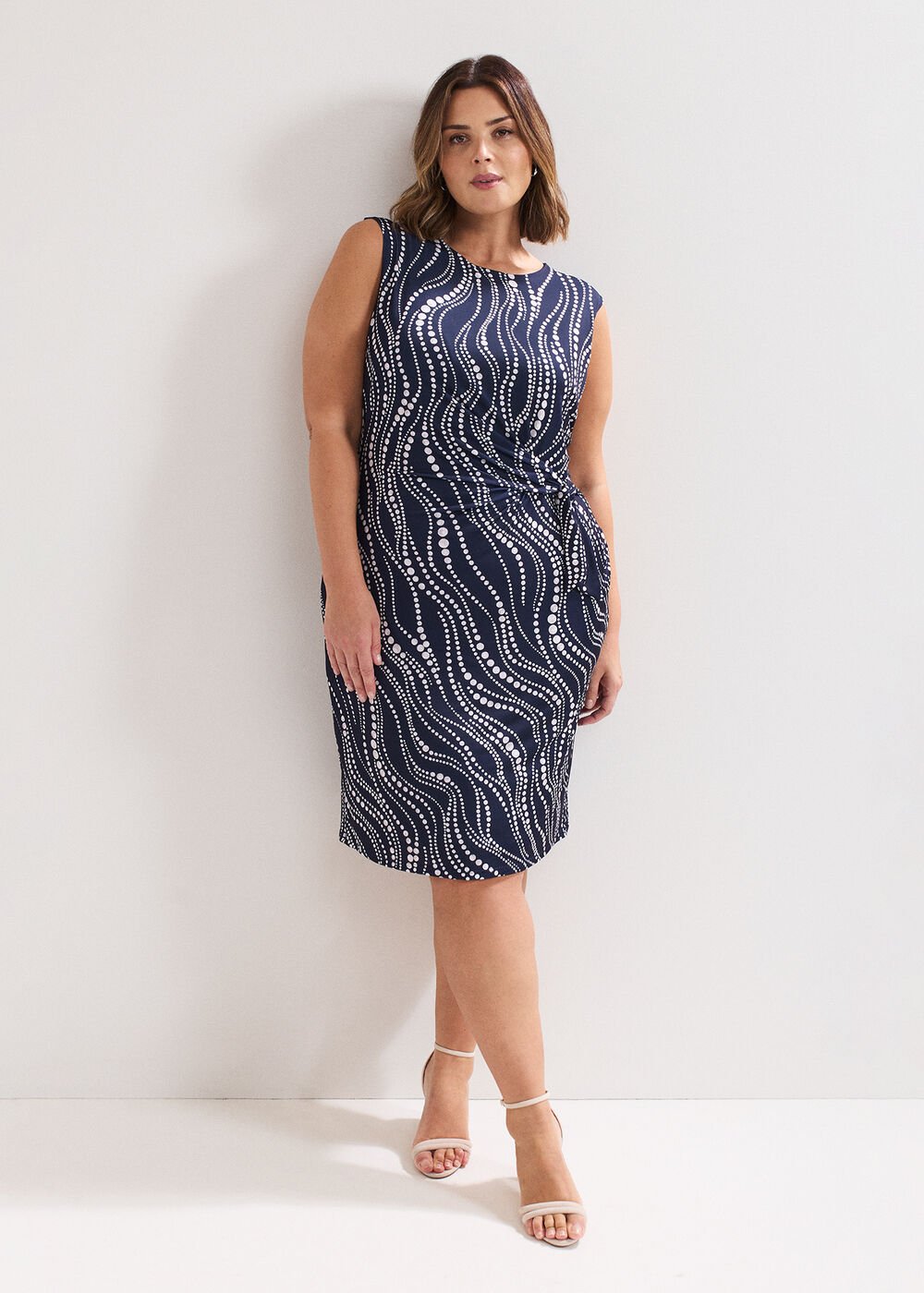 Josey Pearl Dress - Navy/Ivory