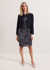 Josey Pearl Dress - Navy/Ivory