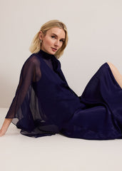 Kyra Overlay Dress - Navy