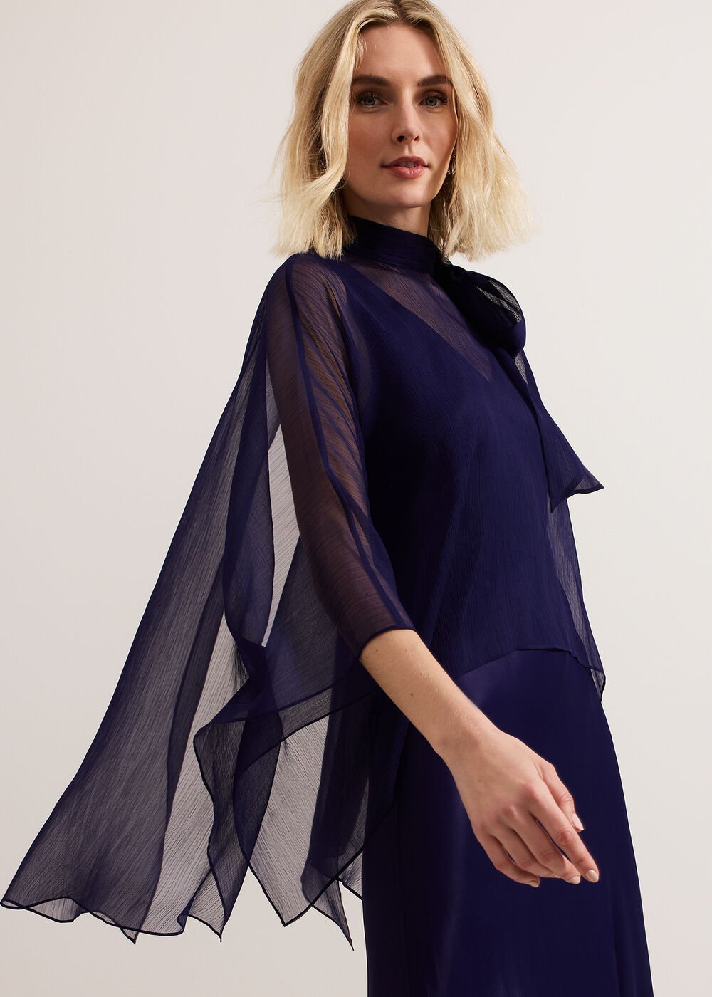 Kyra Overlay Dress - Navy