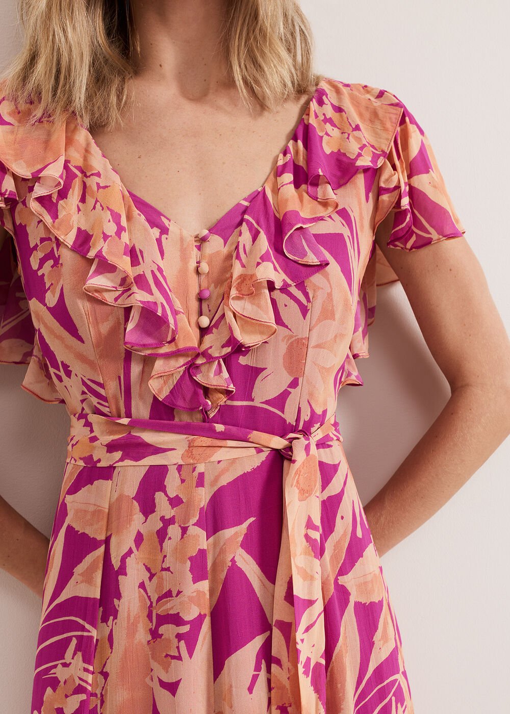 Dinara Printed Dress - Pink