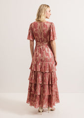 Elanie Shimmer Dress - Pale Pink