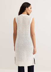 Polly Crochet Cardi - Ivory