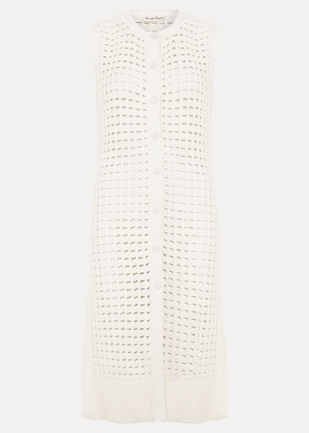 Polly Crochet Cardi - Ivory