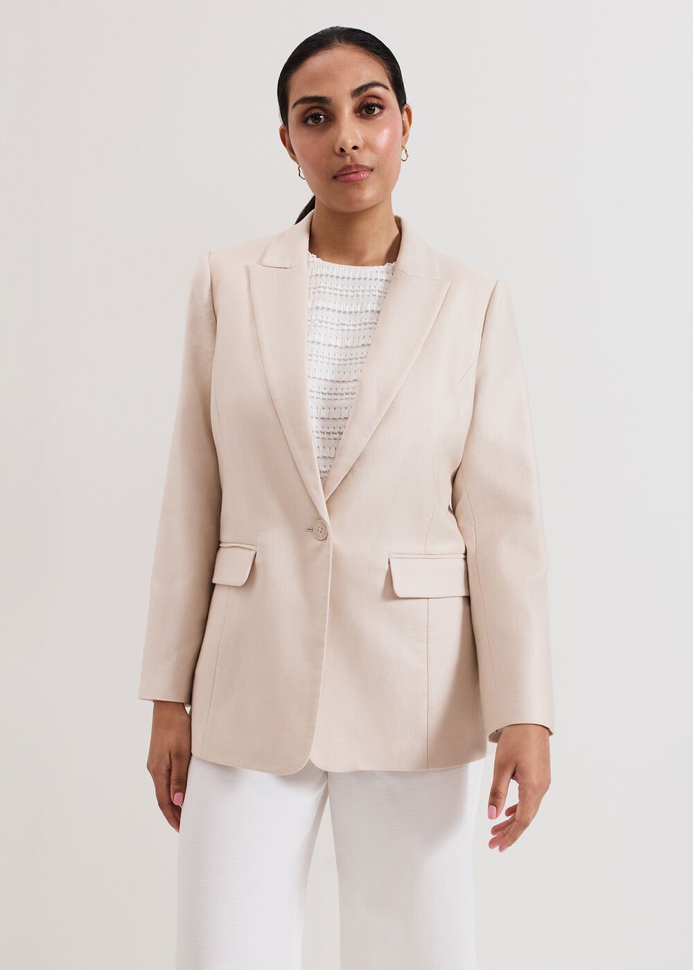 Amble Petite Blazer - Stone