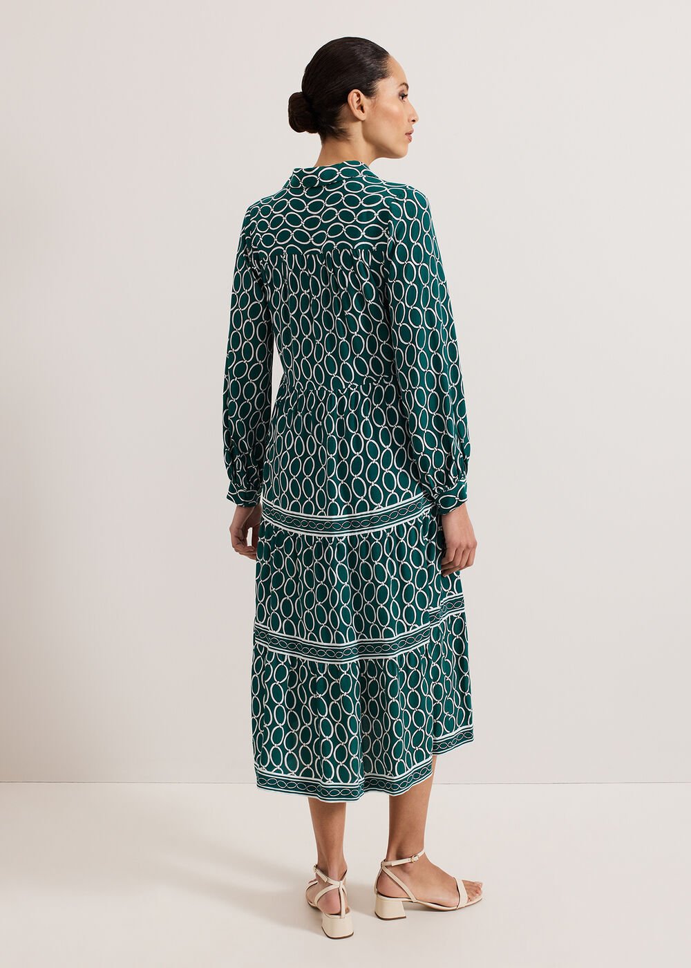 Tiered Midi Dress - Green